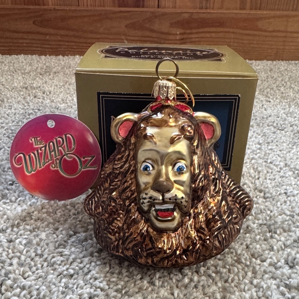 Vintage Wizard of Oz Cowardly Lion Kurt Adler Polonaise Komozja Ornament